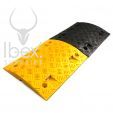 Yellow and black speed ramp mid section on white background