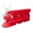 Red GB2 traffic barrier on white background