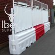 RB22 crash barriers with hoarding panels