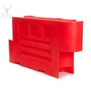 Red 2000 barrier on white background