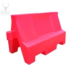 Red 1 metre Euro barrier on white background