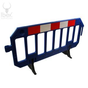 Blue Chapter 8 barrier on white background