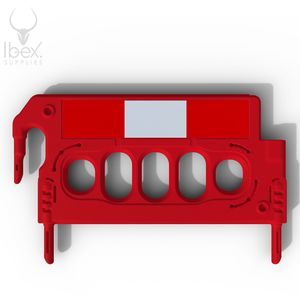Red mini double top barrier on white background