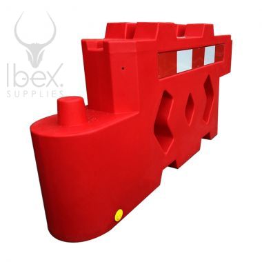 Red Bison barrier on white background
