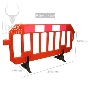Orange chapter 8 barrier with product dimensions
