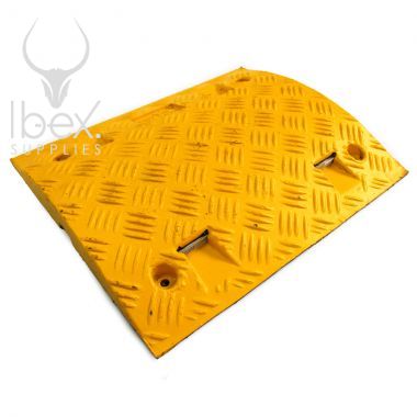 Yellow speed ramp mid section on a white background